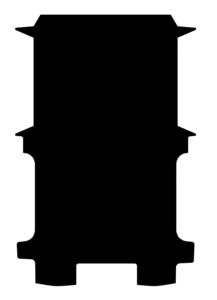 Ribbed Rubber Van Mat To Fit Ford Transit Van SWB - 2 Side Doors (September 2024 - Current)