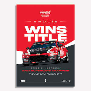 Brodie Wins Title Limited Edition Illustrated Print