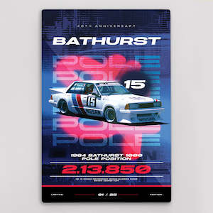 Metal Wall Panels: 1984 Bathurst 1000 Pole Position 40th Anniversary Limited Edition Metal Wall Panel (Pre-Order)