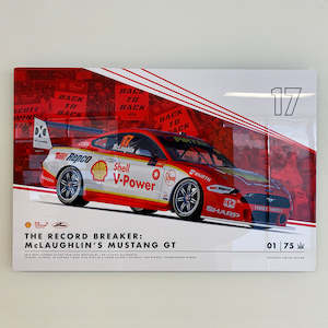 The Record Breaker: McLaughlin's Mustang GT Limited Edition Metal Wall Pane&hellip;