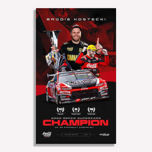 2023 Erebus Championship 10th Anniversary: Brodie Kostecki: 2023 Supercars Champion Limited Edition Print