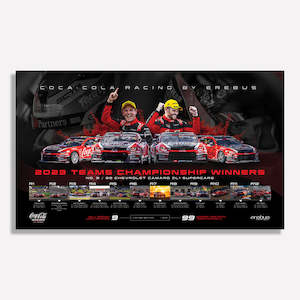 2023 Erebus Championship 10th Anniversary: Coca-Cola Racing By Erebus: 2023 Supercars Teams Championship Winners Limited Edition Print