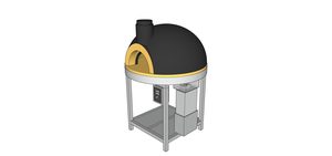 Products: Oven 900 Round Hearth Commercial Multi Fuel - Made In NZ - Authentic Oven