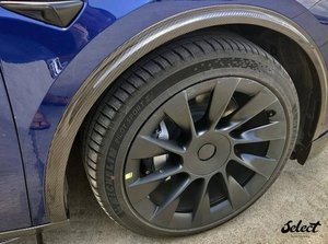 Accessories: Carbon Fibre Fender Covers - Model Y - AMD