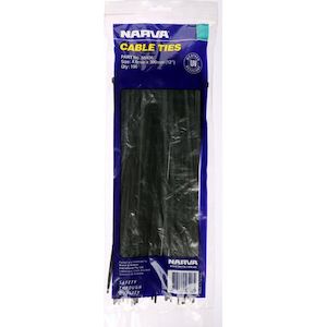 Narva 56406 Black Nylon Cable Ties – 4.8mm x 300mm, UV Resistant, 100 Pack for&hellip;