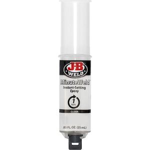 Jb Weld: JB Weld MinuteWeld Epoxy Syringe – 25ml – Instant-Setting, Clear-Curing, High-Strength Adhesive