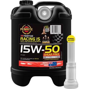 Penrite: 15W-50 Racing Engine Oil – Penrite 10 Tenths 20 L (Part No. RACING15W50020)