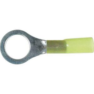 Products: Ring Crimp Terminals – OEX Yellow Heat Shrink Ring Terminal 9.5mm (50 Pack) | ACX3187
