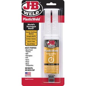 Jb Weld: JB Weld PlasticWeld Epoxy Adhesive Syringe Mixer 25ml - 50132