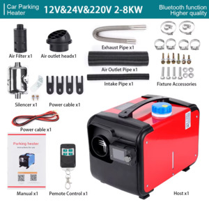 Diesel Air Heater: Portable Diesel Heater 2-8KW – 12V Bluetooth All-in-One Air Heater with Single Hole Outlet for Motor Trucks