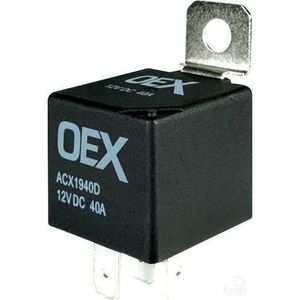 Products: OEX Mini Relay 12V Normally Open 40A - Diode Protected, Sealed