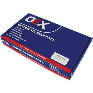 OEX Mini Relay 12V Normally Open 40A - Resistor Protected, Sealed - Pack of 20
