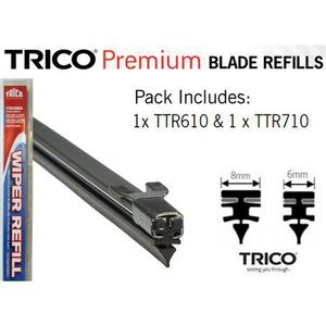 Wiper Blades: Trico Wiper Blades Refill Combo 8mm x 710mm / 6mm x 610mm