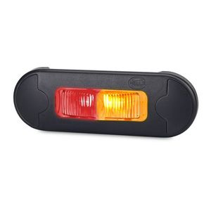 Napa Best Sellers: Hella 2083BULK LED Slim Side Marker Lamp, Red/Amber, 12/24V, 84mm, 5-Year