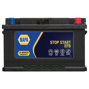 NAPA DIN75L EFB Battery for Stop-Start Systems - 12V, 700CCA, 75Ah