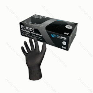 240mm 5.5g Nitrile Glove Black Powder Free 100 Gloves Extra Large