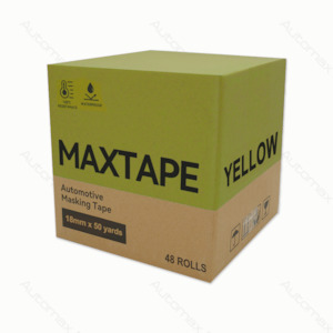 Yellow MaxTape 18mm X 50 yards * 1BOX(48 rolls)