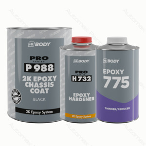 HB Body P988 2K Epoxy Chassis Coat Black Kit 6L