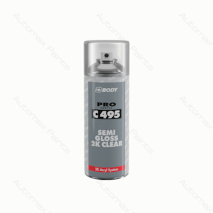 Hb Body Spray Cans: SPRAY C495 2K CLEAR SEMI GLOSS 400ml