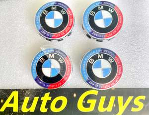 Accessories: 4 x BMW Wheel Cover Hubcaps 68mm M POWER PERFORMANCE