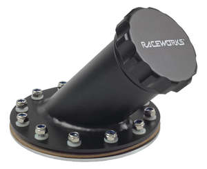 RACEWORKS BILLET ALUMINIUM FUEL CELL CAP 45 DEGREES | ALY-079BK