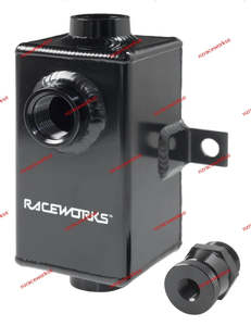 RACEWORKS ALUMINIUM CATCH CAN WITH DRAIN TAP 0.5L | ALY-130BK