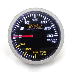 Pressure Gauge: GFB 52MM 30PSI BOOST GAUGE