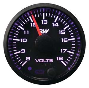 Pressure Gauge: RACEWORKS 52MM ELECTRONIC VOLTMETER GAUGE KIT | VPR-305