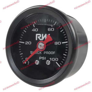 RACEWORKS LIQUID FILLED FUEL PRESSURE GAUGE 0-100PSI | FSA-506BK