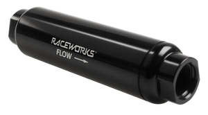 RACEWORKS AN-10 LONG BILLET FUEL FILTER HOUSING OD50MM | ALY-077BKL