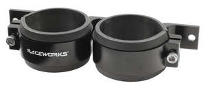 Brackets: RACEWORKS TWIN FUEL PUMP BRACKET 60MM BLACK | ALY-003BK