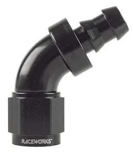 RACEWORKS PUSH LOK HOSE ENDS > 60 DEGREE - 400 SERIES
