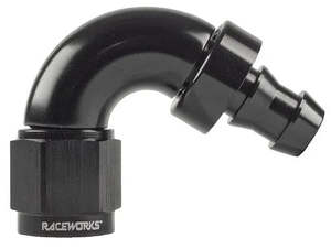 400 Series Push Lok Hose Ends: RACEWORKS PUSH LOK HOSE ENDS > 120 DEGREE - 400 SERIES