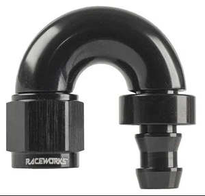 RACEWORKS PUSH LOK HOSE ENDS > 180 DEGREE - 400 SERIES