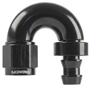 RACEWORKS PUSH LOK HOSE ENDS > 180 DEGREE - 400 SERIES