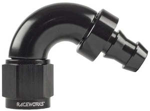 RACEWORKS PUSH LOK HOSE ENDS > 120 DEGREE - 400 SERIES