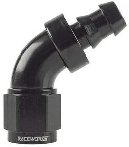 RACEWORKS PUSH LOK HOSE ENDS > 60 DEGREE - 400 SERIES