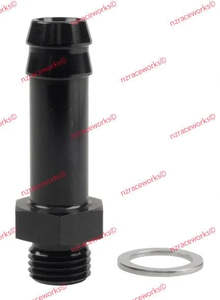 RACEWORKS METRIC M14X1.5 TO 1/2'' BARB | RWF-414-M14-08BK