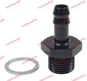 RACEWORKS METRIC M18X1.5 TO 3/8'' BARB | RWF-414-M18-06BK