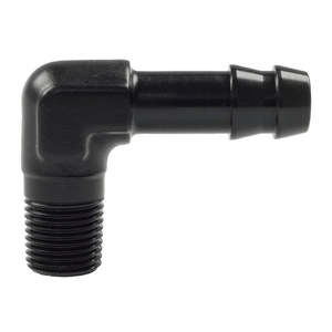 RACEWORKS NPT 1/8" TO 3/16" BARB 90 DEG | RWF-423-02-03BK