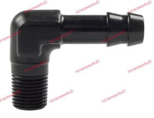 Npt Male To Barb: RACEWORKS NPT 1/8" TO 5/16" BARB 90DEG | RWF-423-02-05BK