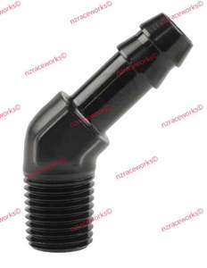 RACEWORKS NPT 1/4'' TO 3/8'' (AN-6) BARB 45 DEG | RWF-422-04-06BK