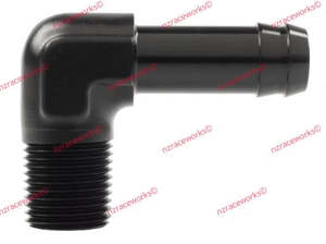 RACEWORKS NPT 1/2'' TO 5/8'' (AN-10) BARB 90 DEG | RWF-423-08-10BK