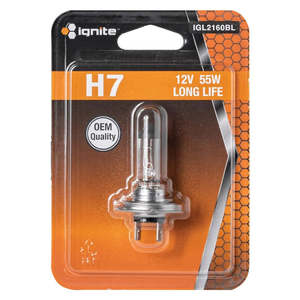 Lighting: H7 HALOGEN GLOBE 12V 55W PX26D LONG LIFE | IGL2160BL