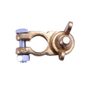 H/DUTY BATTERY TERMINAL POS 10mm STUD BRASS W/NUT