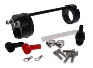 Catch Cans Tanks: FUEL PUMP HANGER SUITS SINGLE 39MM-40MM PUMP | ALY-240BK