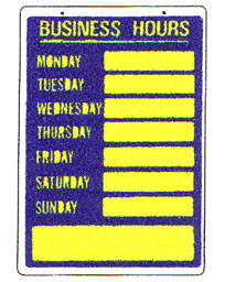 Business Hours Sign