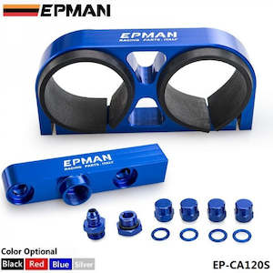 EPMAN Dual Fuel Pump Bracket Assy with Adapter Port - Blue