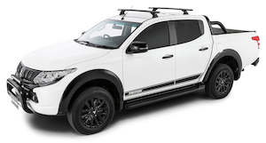 RHINO RACK VORTEX RCH BLACK 2 BAR ROOF RACKS - MITSUBISHI TRITON 2015 ON-