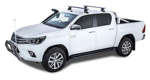 RHINO RACK VORTEX 2500 BLACK 2 BAR ROOF RACKS - TOYOTA HILUX 2015 ON-